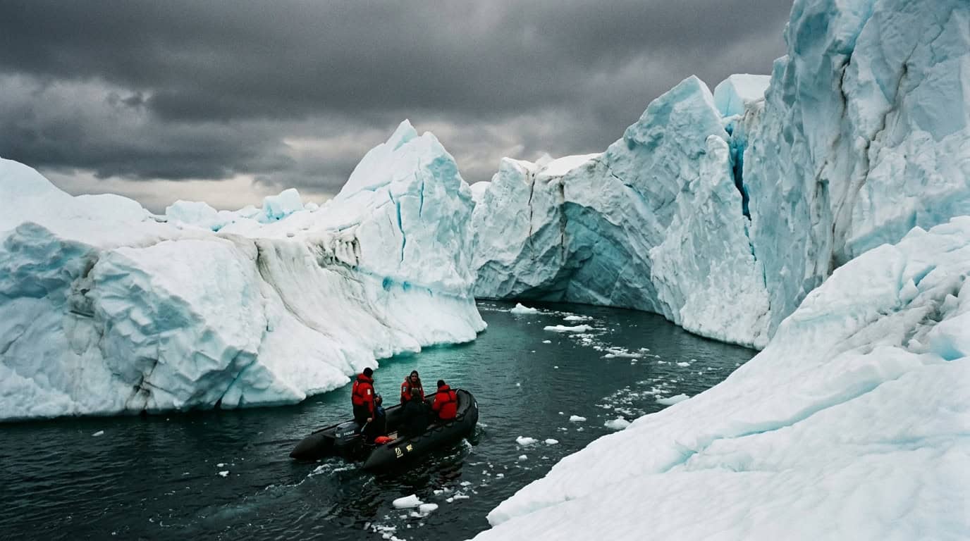 extraordinary travel experiences Antarctica zodiac boat among icebergs