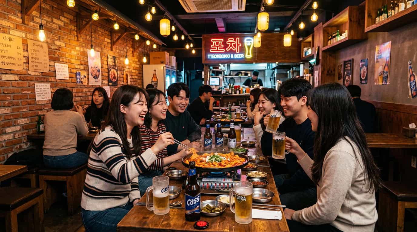 Sinsa and Apgujeong restaurants Korean pocha interior in Seoul