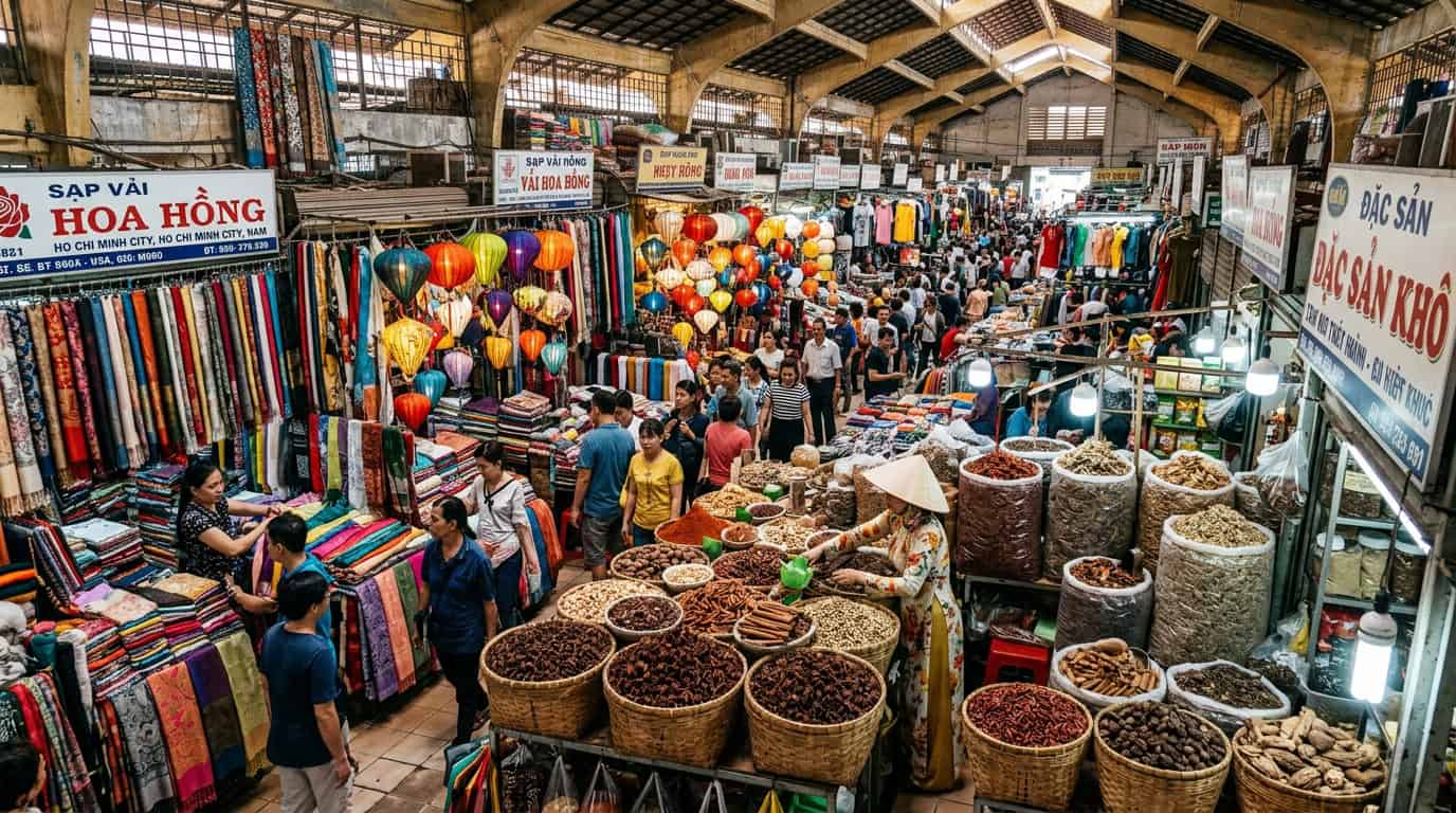 Ho Chi Minh City travel guide Ben Thanh Market overhead view