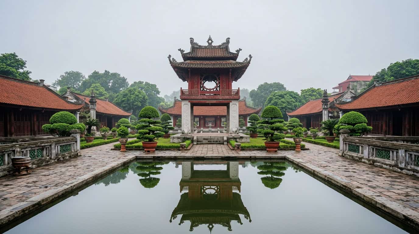 Hanoi 3 day itinerary Temple of Literature courtyard