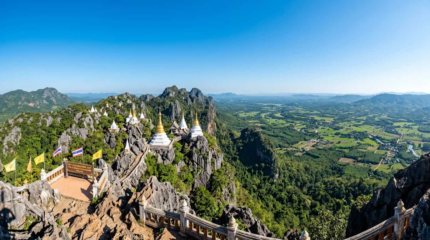 Wat Chaloem Phra Kiat panoramic summit view