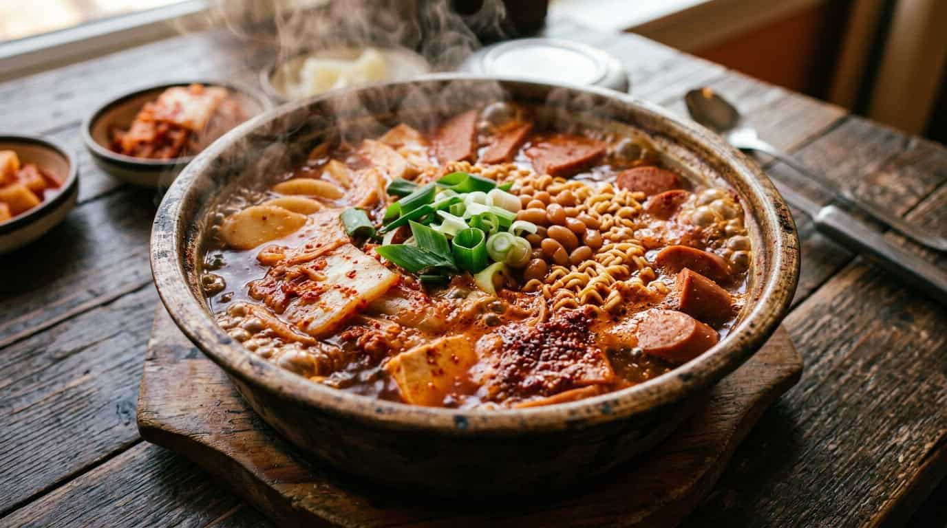 OLCHI Korean Cuisine budae jjigae close-up in El Sobrante